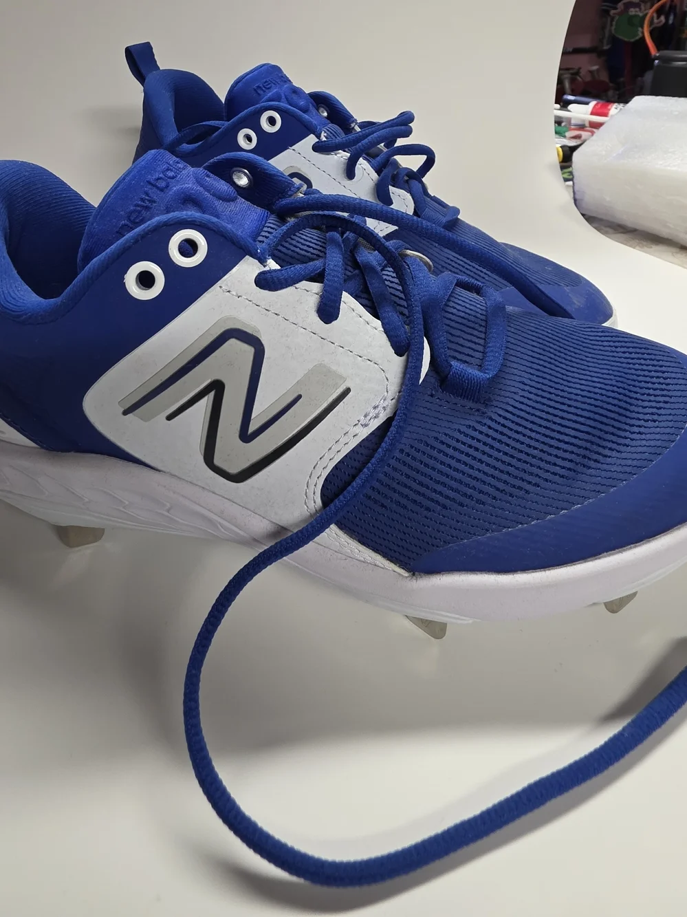 New Balance Royal Blue Spikes, Size 7.5